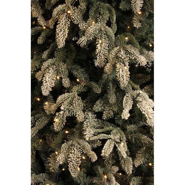 Black Box Frosted stelton kunstkerstboom met led 168 warmwitte lampjes maat in cm: 120 x 104 groen