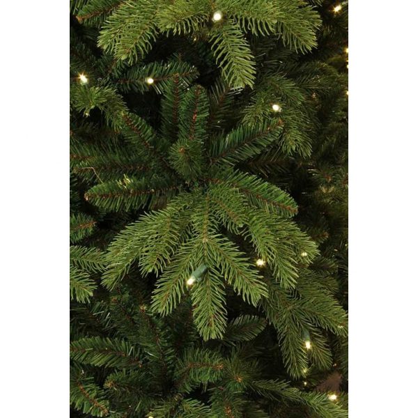 Black box kunstkerstboom led brampton spruce maat in cm: 215 x 142 groen 260 lampjes met warmwit led