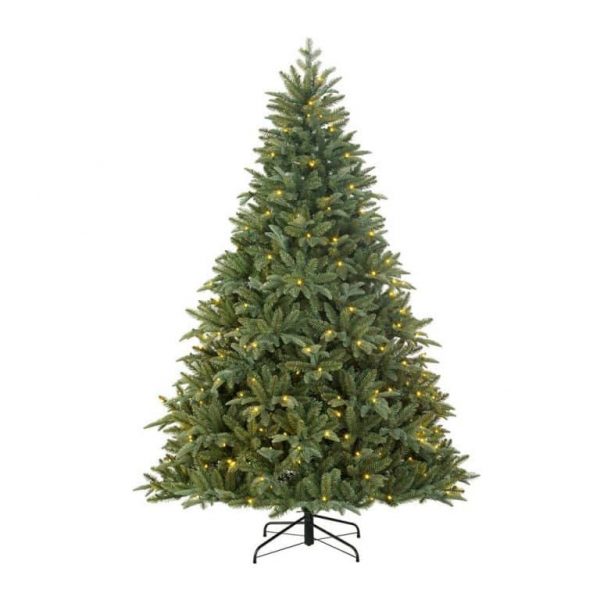 Black Box bolton kerstboom met warmwit led groen 320 lampjes tips 2980 maat in cm: 230 x 145