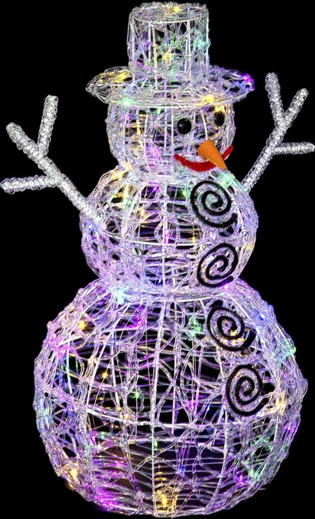 Sneeuwpop met verlichting: 3 sfeervolle opties 2 feeric verlichte sneeuwpop voor buiten
