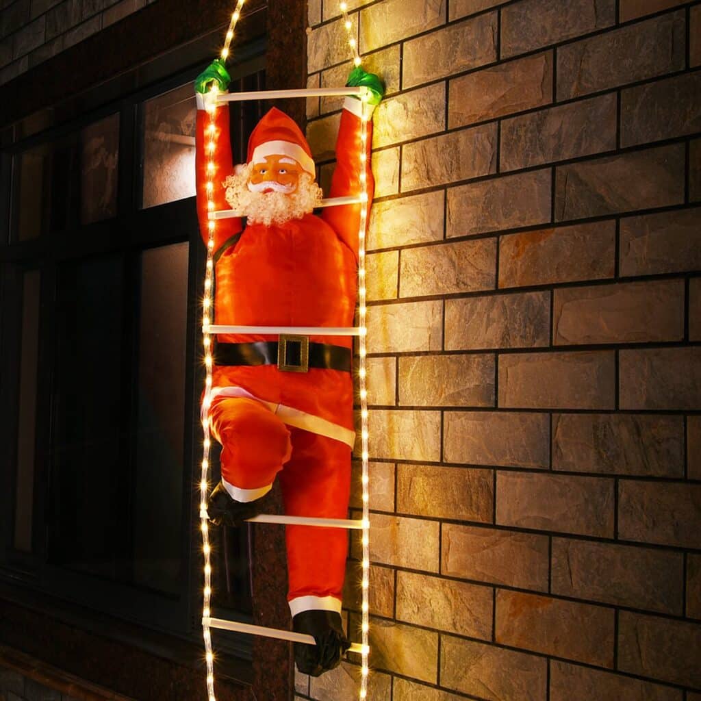 Verlichte kerstman voor buiten
